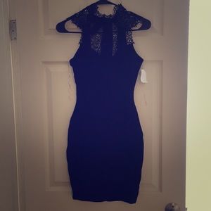 Lace Top Cocktail Formal Dress Black